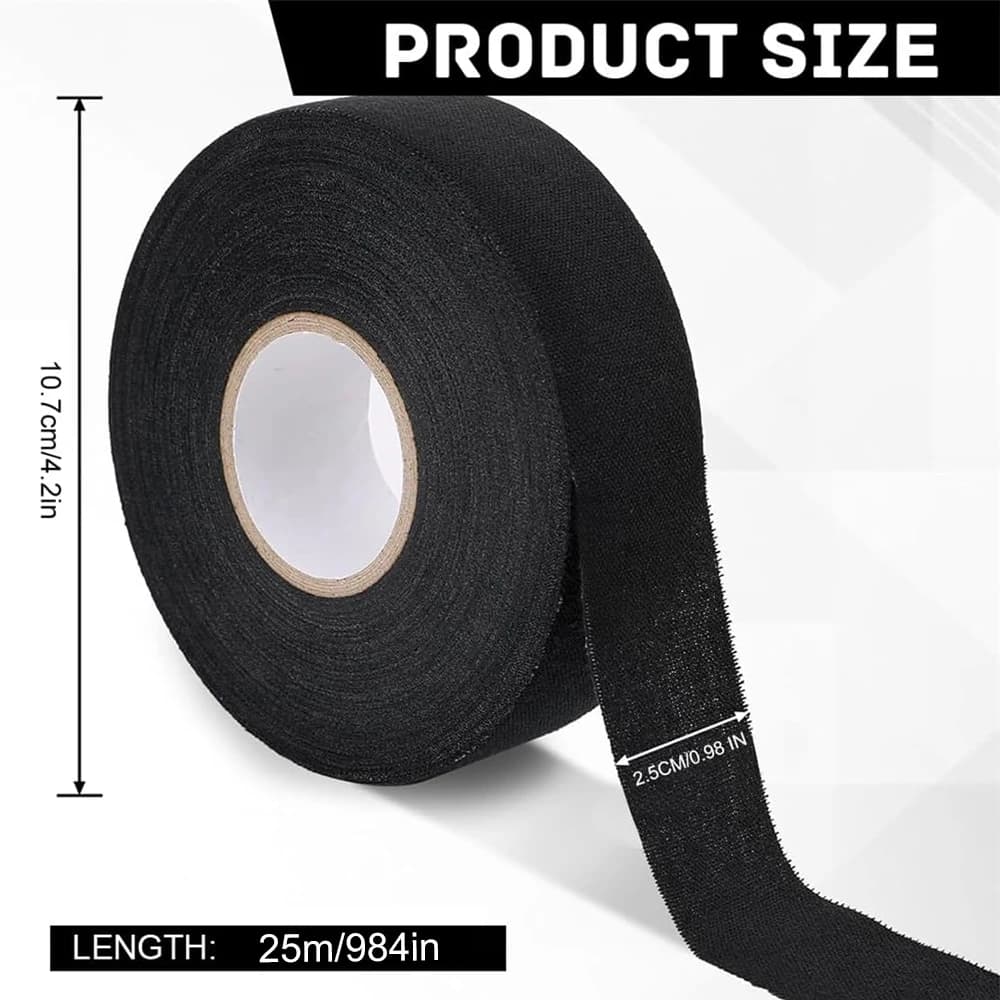 1 Rouleau de Ruban Adhésif Polyvalent pour Hockey 2,5 cm * 25 m, Antidérapant et Anti-Rayures, pour Bâton de Hockey, Bâton de Lacrosse, Baseball