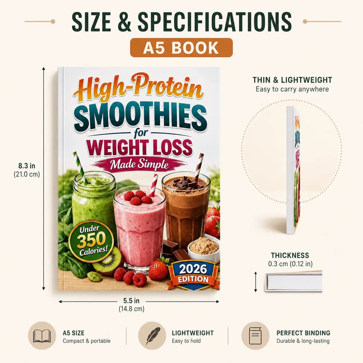Smoothies riches en protéines pour la perte de poids : Livre de recettes édition 2026 avec des boissons faciles et peu caloric et un guide de préparation des repas