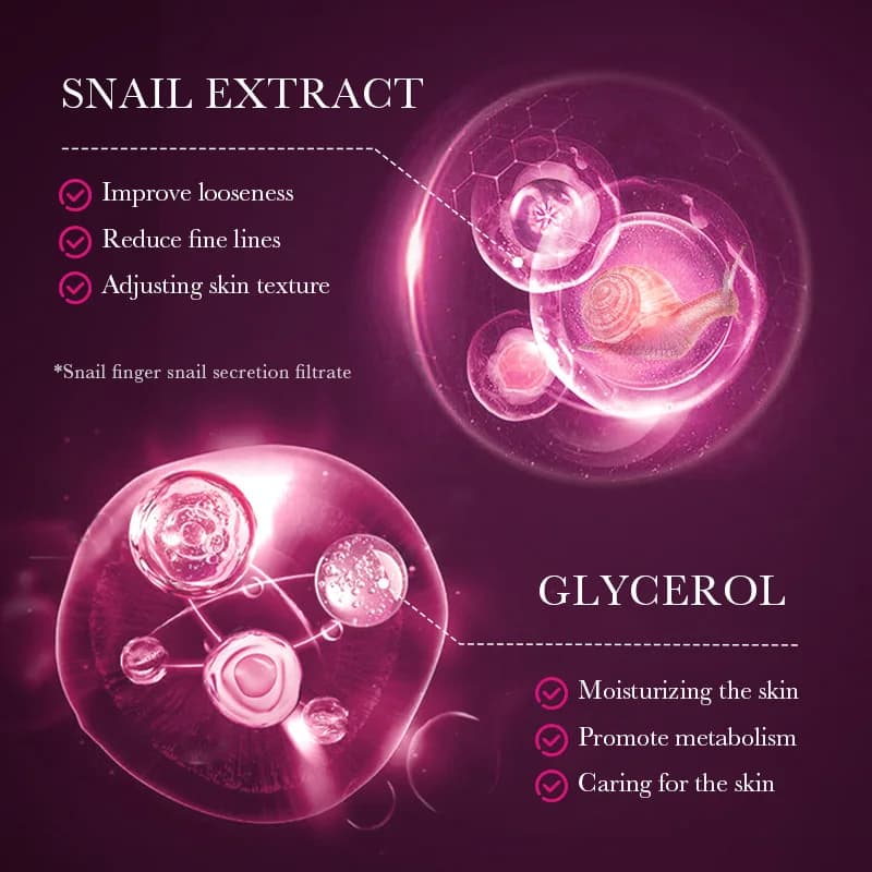 5 pièces SADOER escargot collagène masque Facial raffermissant hydratant éclaircissant hydratant masques faciaux beauté visage produits de soins de la peau