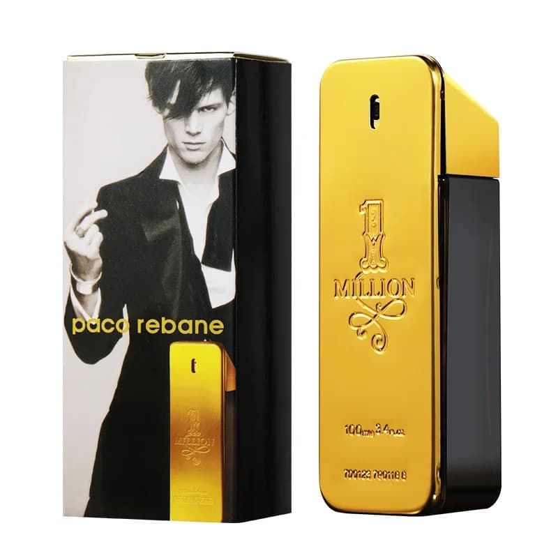 Parfum Original 100ml pour Homme, Huile Corporelle, Eau de Parfum, Cadeau, Million Gold Cologne, Déodorants, Longue Durée, Forte Fragrance Masculine pour Hommes