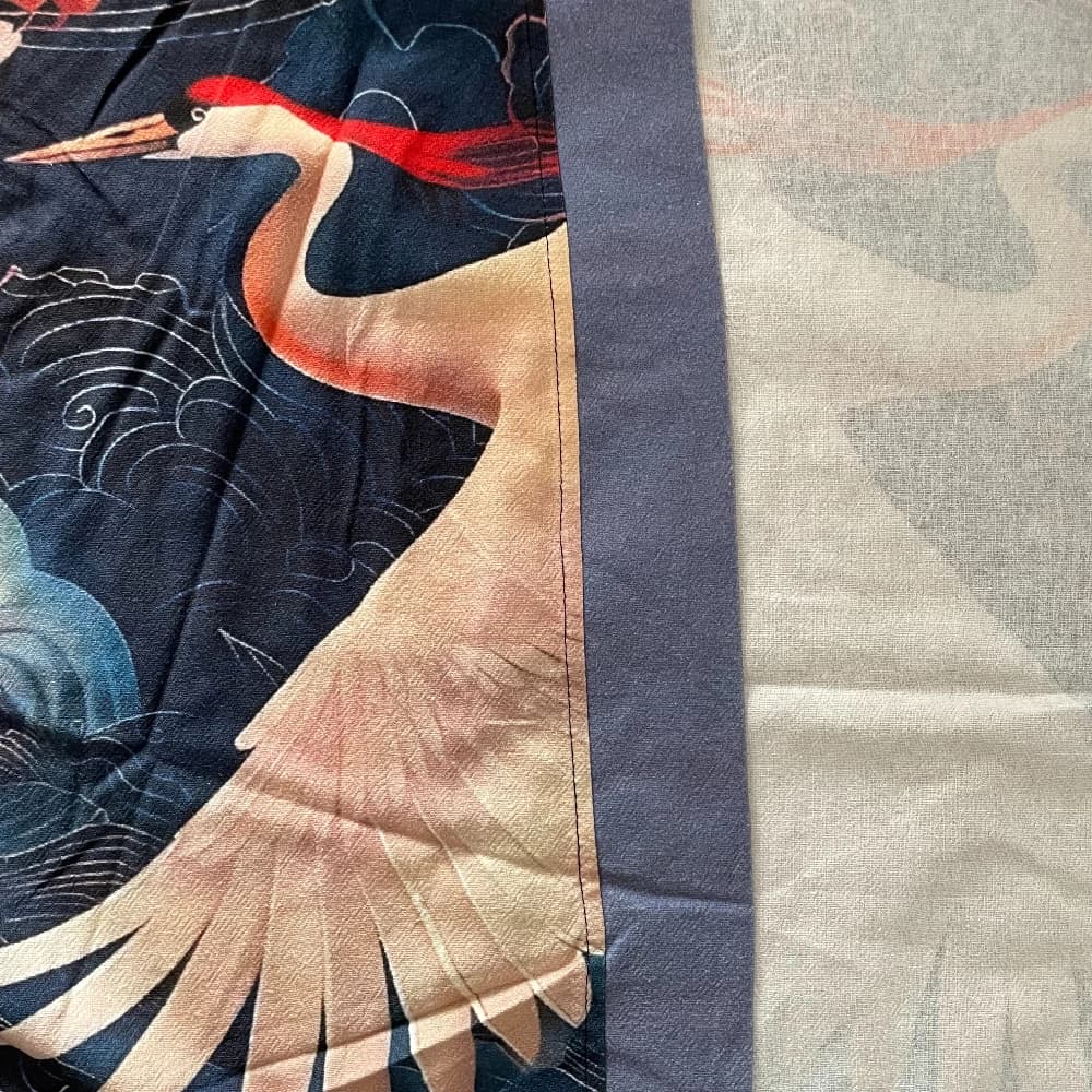 Cardigan Kimono Ukiyo-e Japonais à imprimé Baleine et Vague, Robe ouverte sur le devant, Légère en Coton, Cache-maillot de plage, Veste de détente ouverte sur le devant