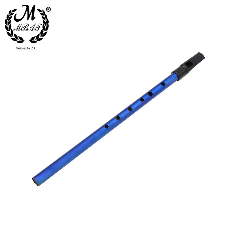 M MBAT – flûte en étain, 6 trous, sifflet irlandais, embout en D, Instrument à vent Portable en métal pour débutants et amateurs de musique