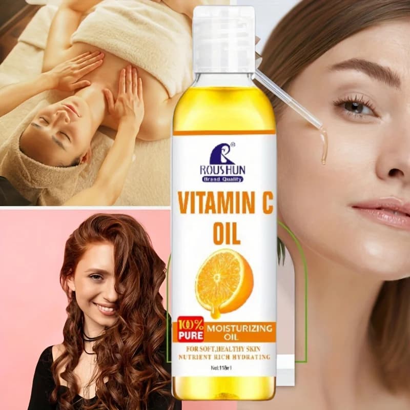ROUSHUN Vitamine C huile lisse VitaminCBody huile de soins de la peau huile essentiel118ML