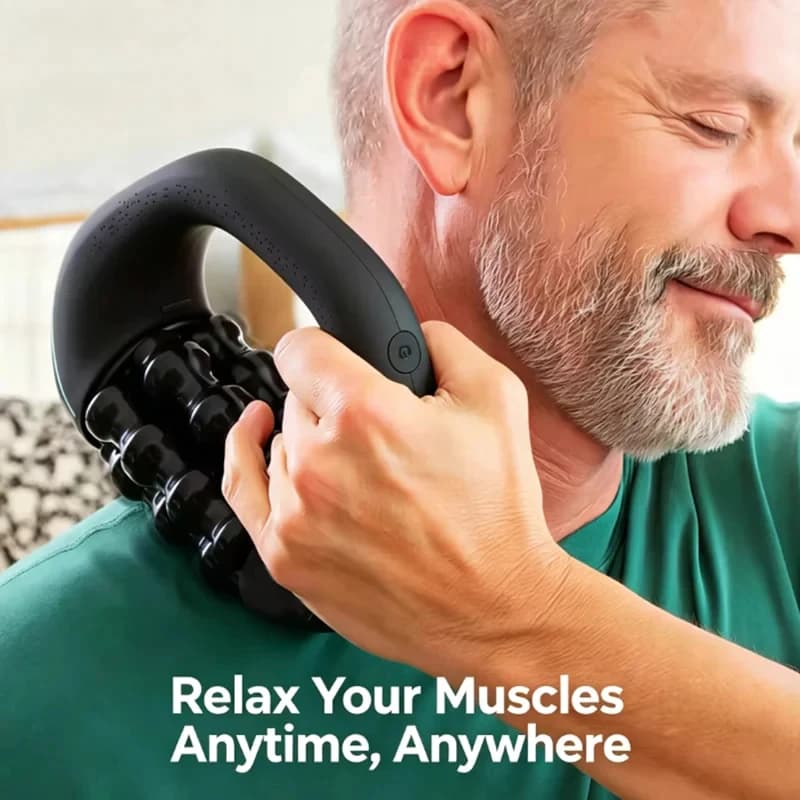 Masseur électrique portatif à rouleaux pour la relaxation musculaire de tout le corps, masseur fascia à rouleaux, rouleau en silicone