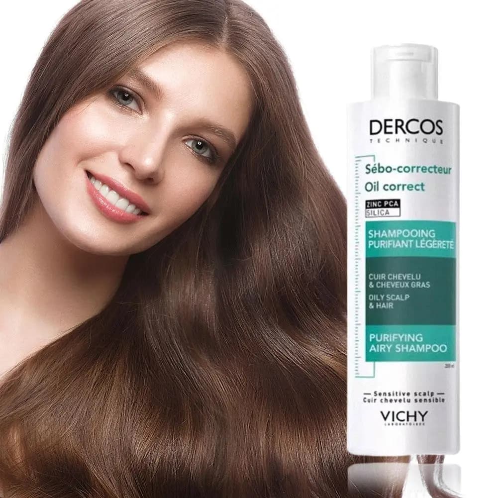 DERCOS – shampoing purifiant Anti-démangeaison, formule Anti-pelliculaire, contrôle de l'huile, rafraîchissant, nourrissant, moelleux, pour le cuir chevelu endommagé, soins capillaires
