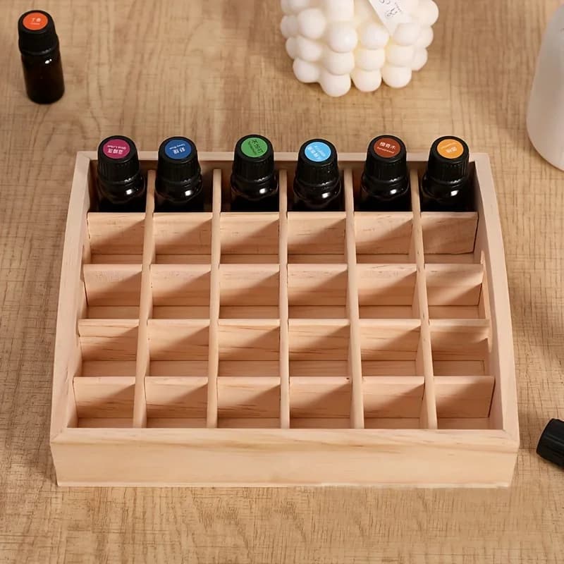 Boîte de stockage d'huiles essentielles, 30 cellules, boîte de stockage enrichie, petite boîte en bois haut de gamme, boîte de stockage d'huiles essentielles portable