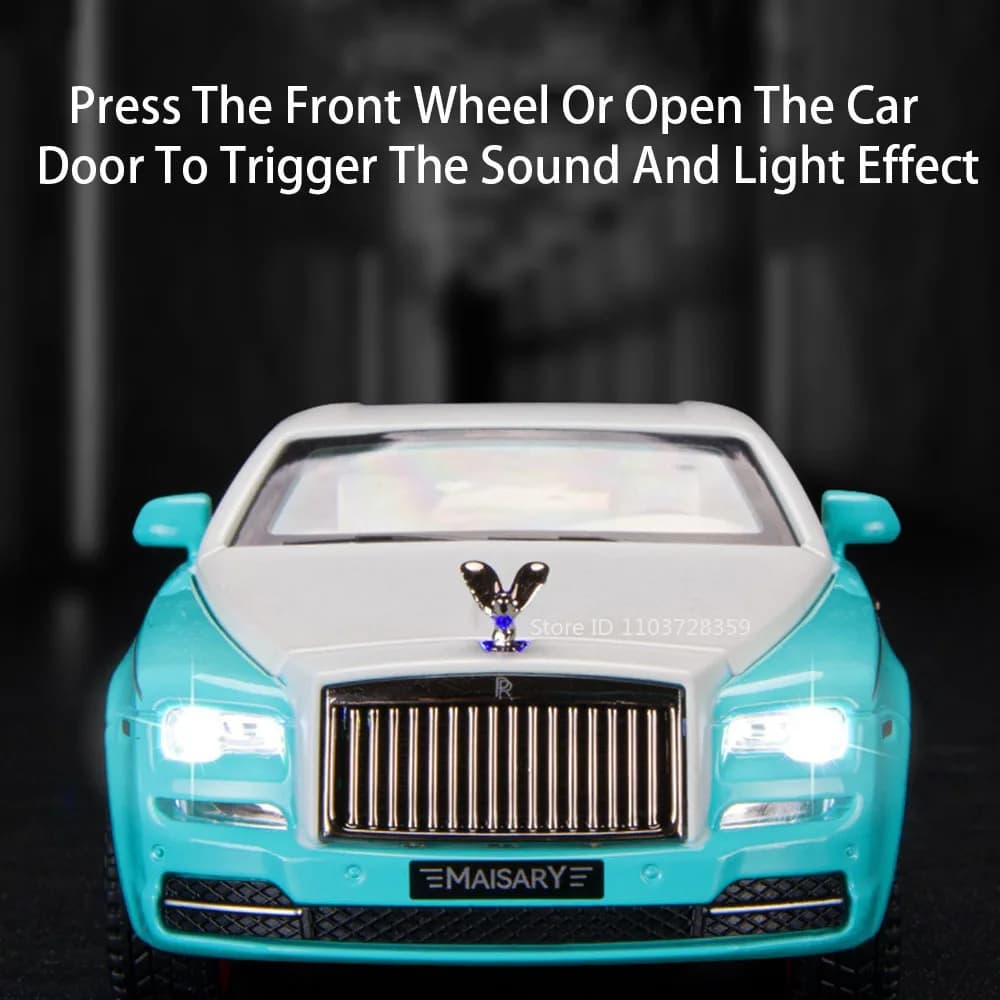 1:32 Rolls-royce Mansory Wraith jouet modèle voitures alliage moulé sous pression Spectre véhicules son lumière portes ouvertes retirer pour garçons cadeaux