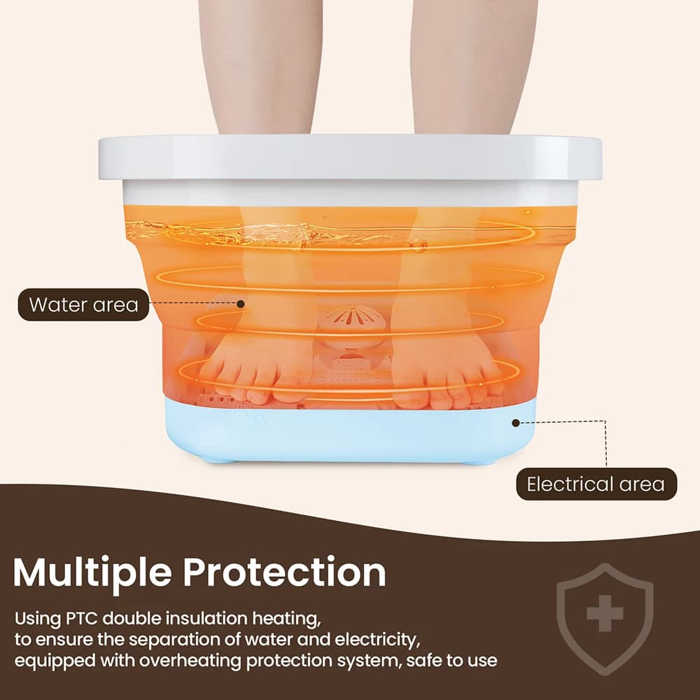 Baignoire de massage des pieds portable, thermostatique, valide pour la maison, favorise l'émulation sanguine
