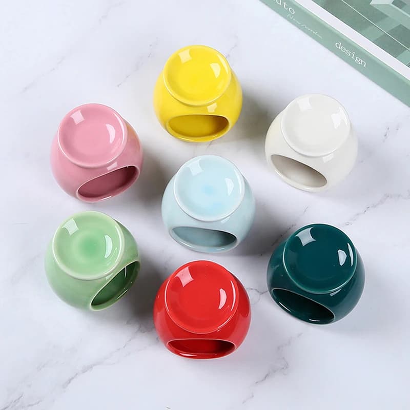 Brûleur d'huile essentielle en céramique, Mini bougeoir d'encens, artisanat en céramique coloré, diffuseur d'aromathérapie, décoration de maison