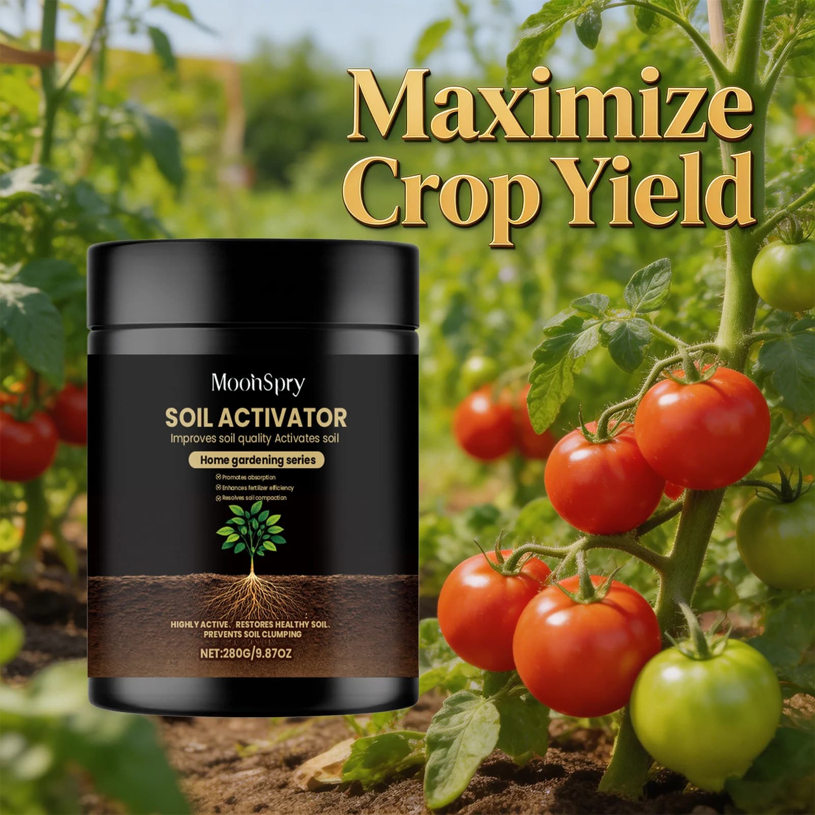Activateur de sol, améliore la qualité du sol, favorise l'absorption, améliore l'effet des engrais, résout le compactage du sol, supplément de nutriments