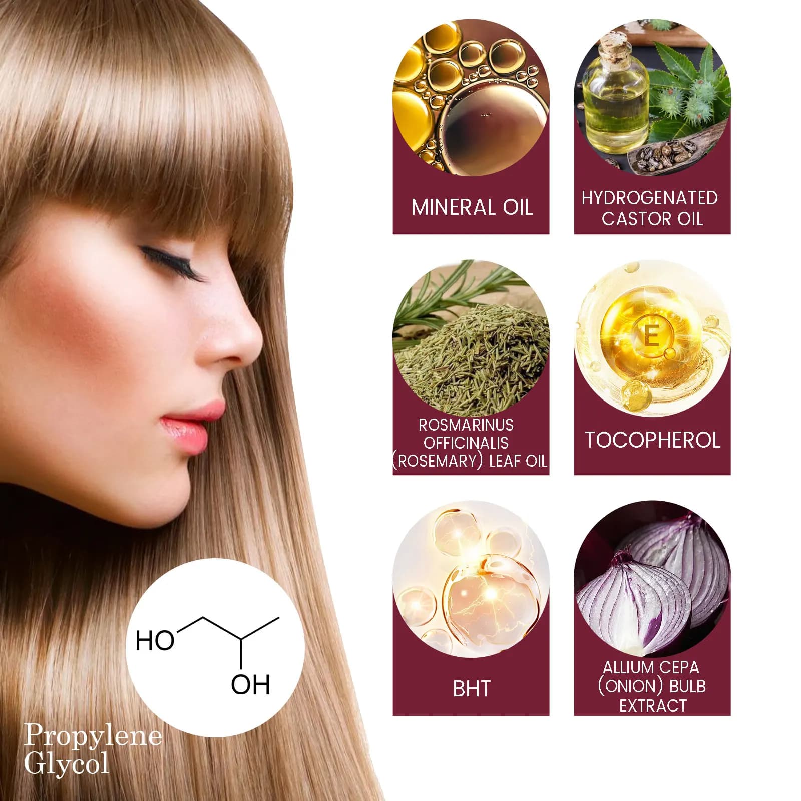 Huile essentielle pour la croissance des cheveux à l'oignon rouge, spray pour soins capillaires, prévient la perte de cheveux, nourrit les racines des cheveux, améliore la texture des cheveux, produit