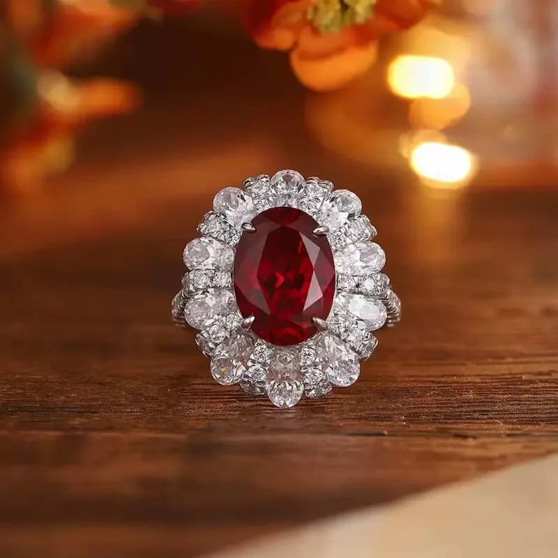 Belle pierre de rubis ovale facettée de 13x18,0 mm, 16,0 ct, testée au UV, pour la fabrication de bijoux, la collection ou la sertissage.