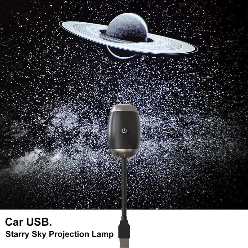 Lampe LED romantique ciel étoilé, projecteur de galaxie saturne alimenté par USB, pour toit de voiture, salle de fête, décoration de plafond, Plug and Play