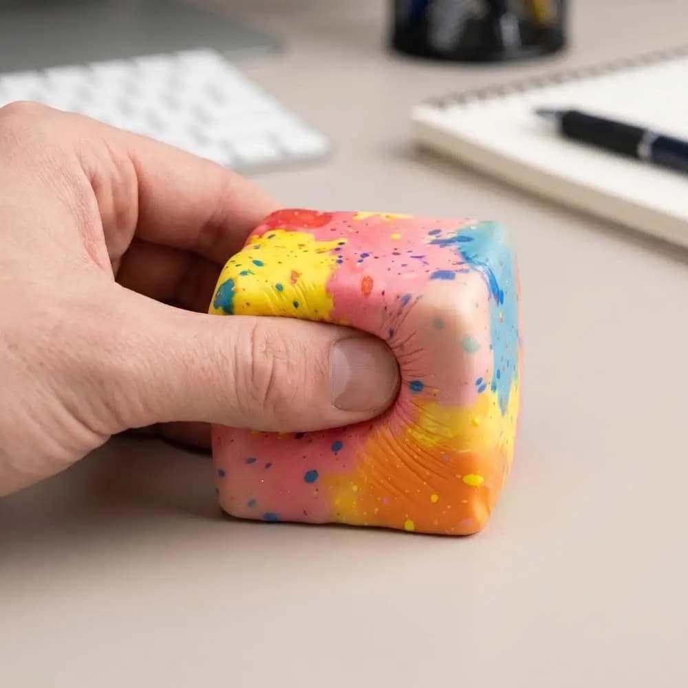 Cube de Maltose à Remontée Lente pour TDAH, Relaxation des Mains, Mousse Souple Réaliste en TPR à Rebond Lent, ASMR