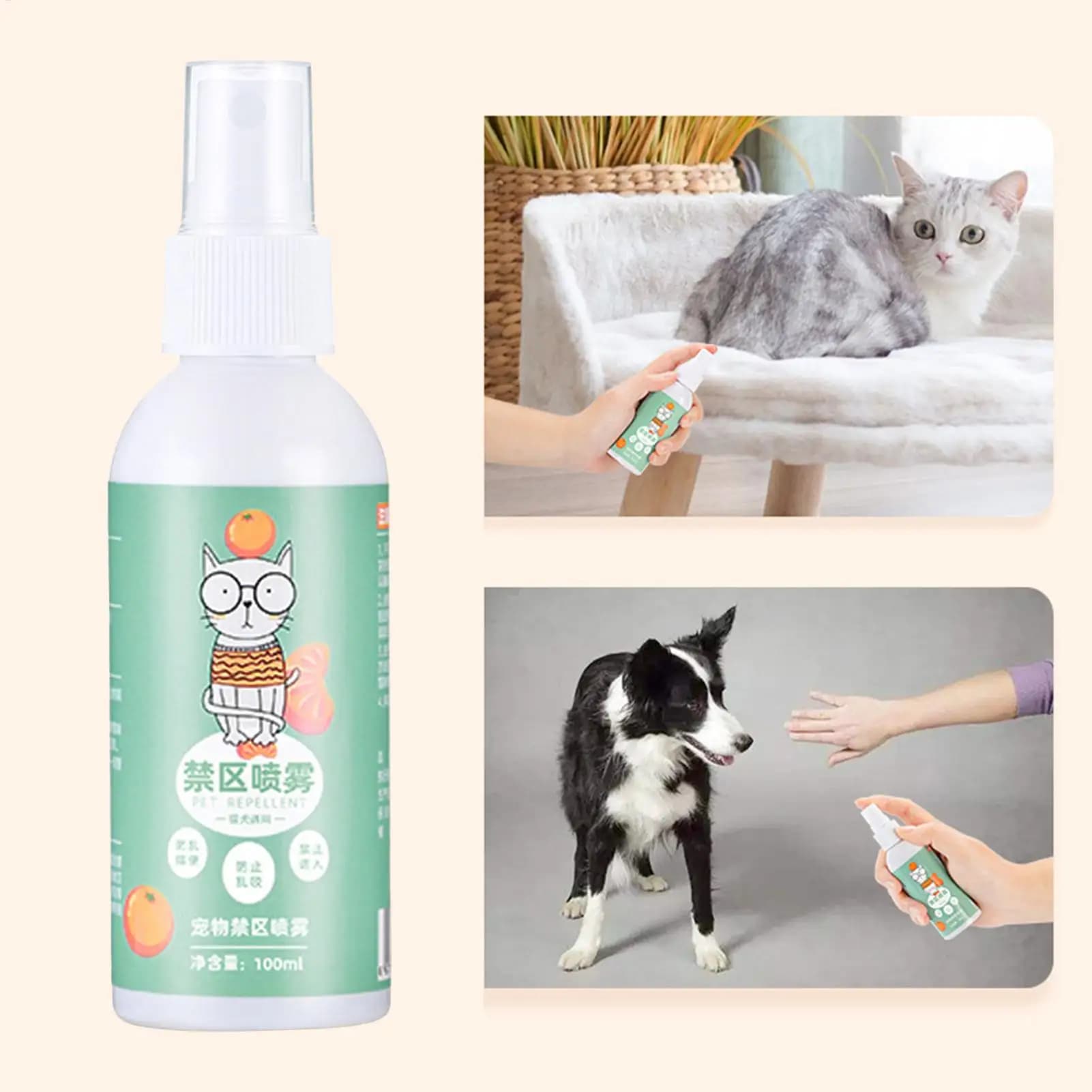 Spray dissuasurant pour chat