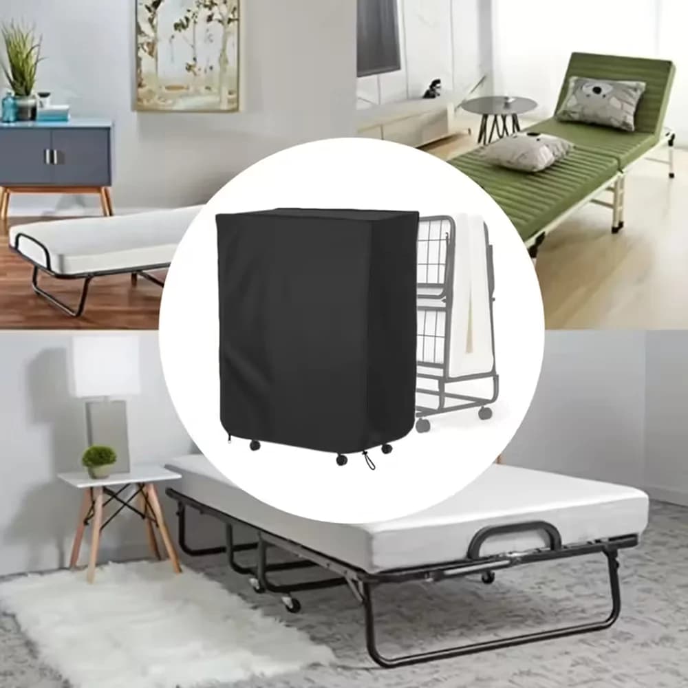 Housse de lit pliant anti-poussière et imperméable, grande housse de lit de camping, facile à mettre et à enlever