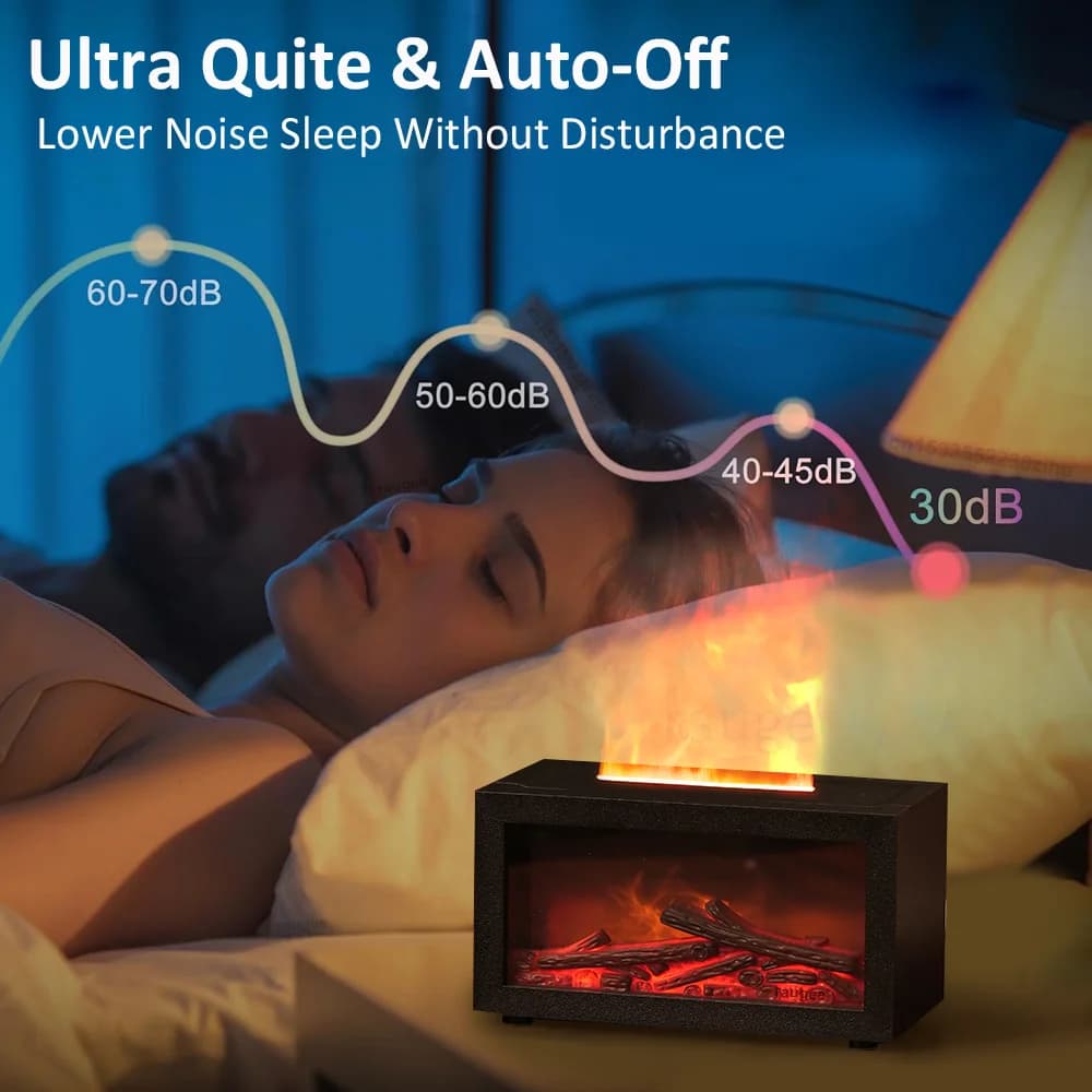 Humidificateur de cheminée, humidificateur de flamme aromatique, diffuseur de parfum, diffuseur d'huile essentielle d'aromathérapie, humidificateur d'incendie pour la maison et la pièce