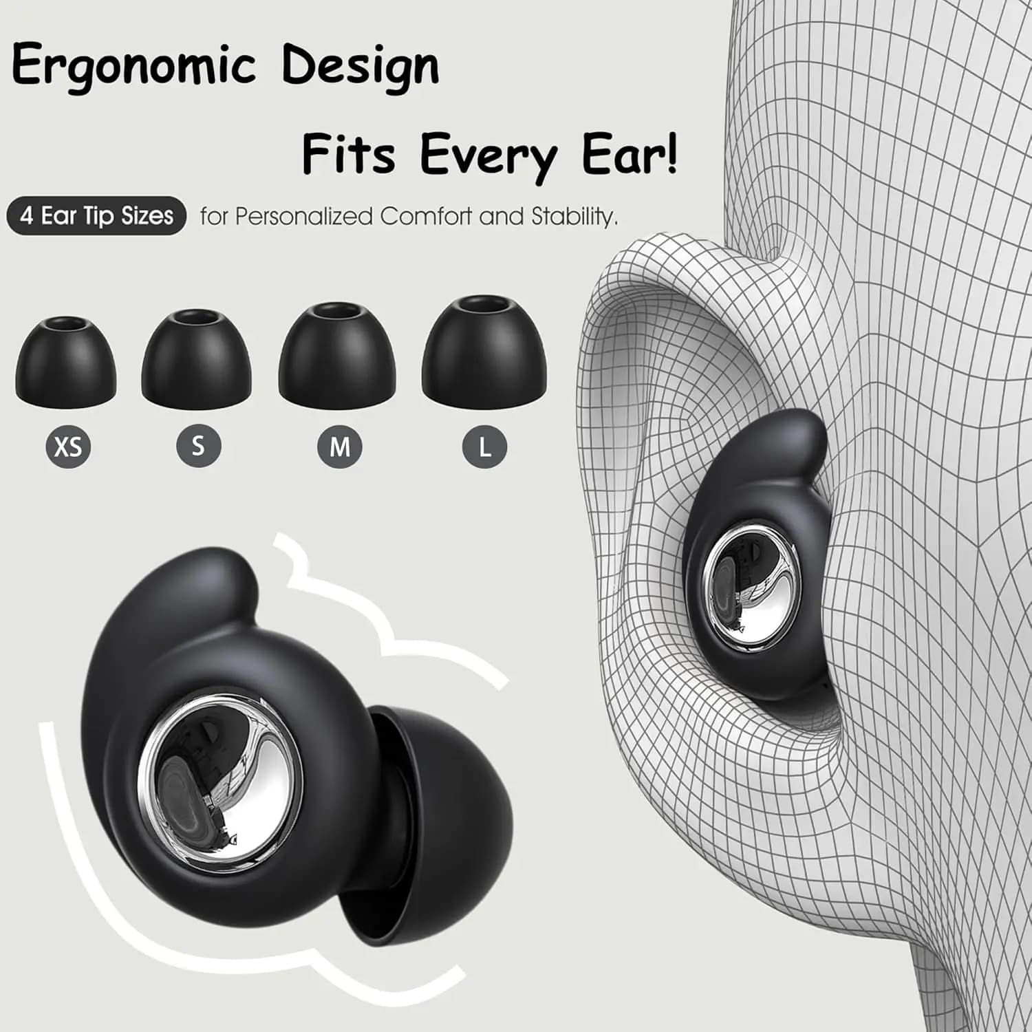 Bouchons d'oreille en Silicone Eayburst pour dormir Bouchons d'oreilles réutilisables ultra confortables avec bouchon d'oreille de protection auditive antibruit