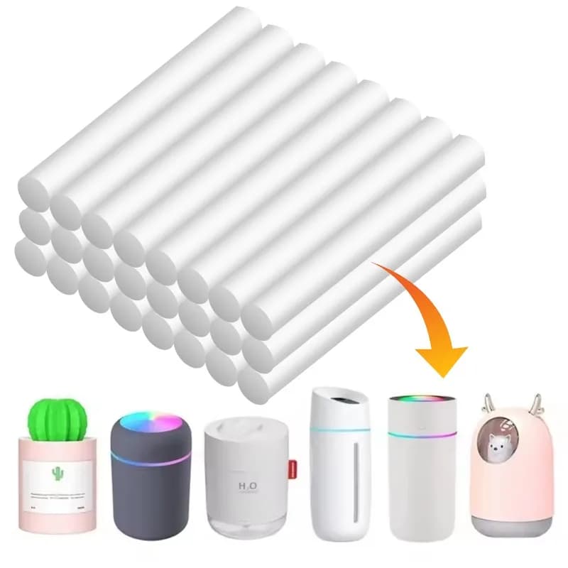 Recharge de filtre pour humidificateur, Mini mèches de diffuseur d'air, bâtons de filtre en coton, mèches de remplacement, bâton de diffuseur d'humidificateur Portable