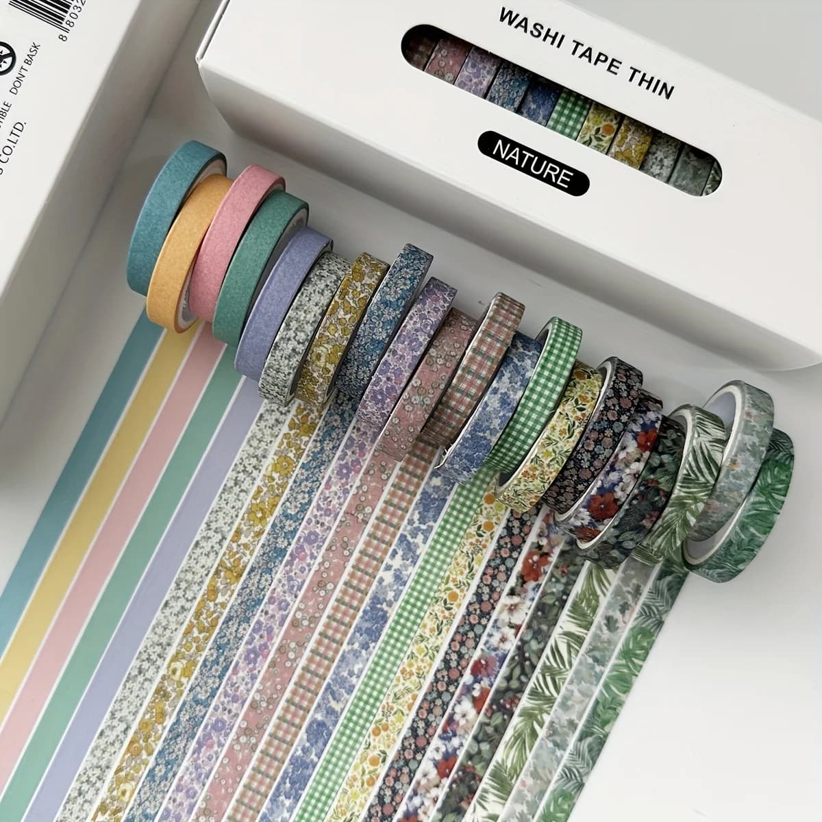 Lot de 20 rouleaux de ruban Washi vintage pour scrapbooking, journal DIY, papeterie, bandes adhésives décoratives, fournitures artistiques, autocollants cadeaux