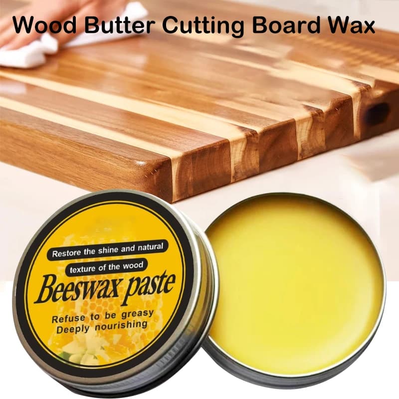 Planche à découper le beurre de bois, cire de protection de qualité alimentaire, huile minérale et cire d'abeille à utiliser sur le bois