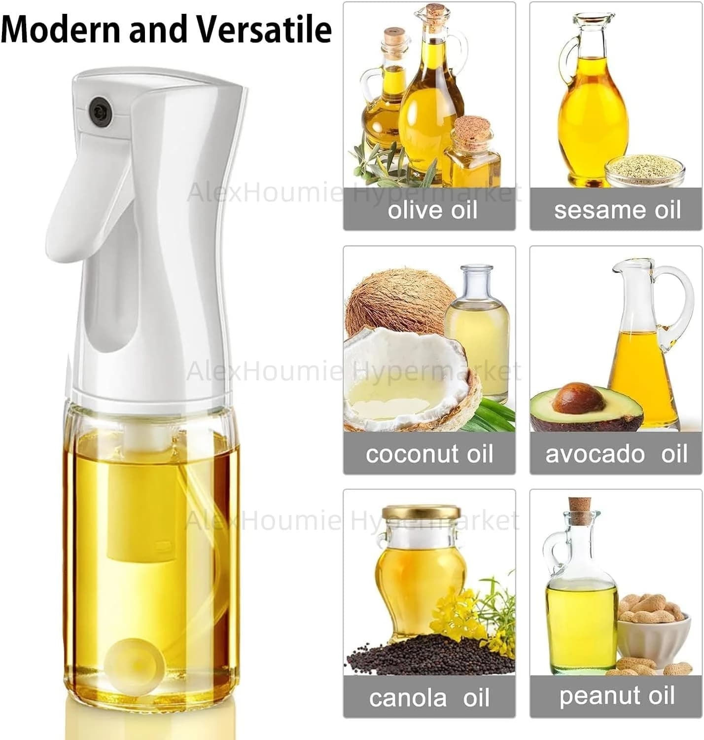 Pulvérisateur d'huile de cuisine pour la cuisson de barbecue, bouteille de pulvérisation d'huile d'olive avec poignée antidérapante, bouteilles de pulvérisation d'huile pour une alimentation saine