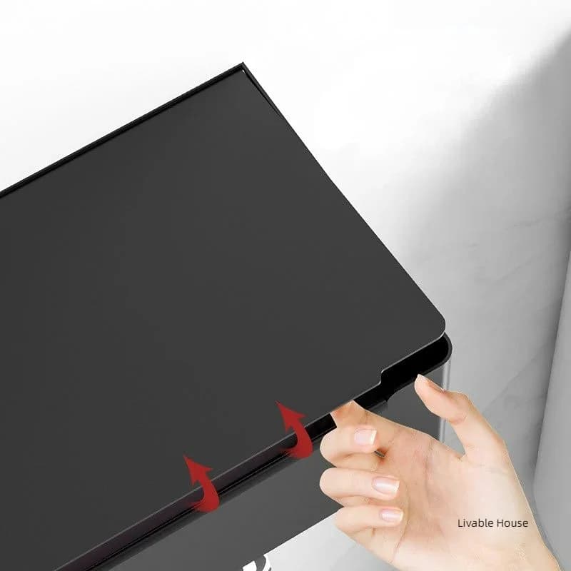 Porte-rouleau de papier toilette multifonction, support de rangement de salle de bains avec distributeur de lingettes, noir, accessoire en acier inoxydable