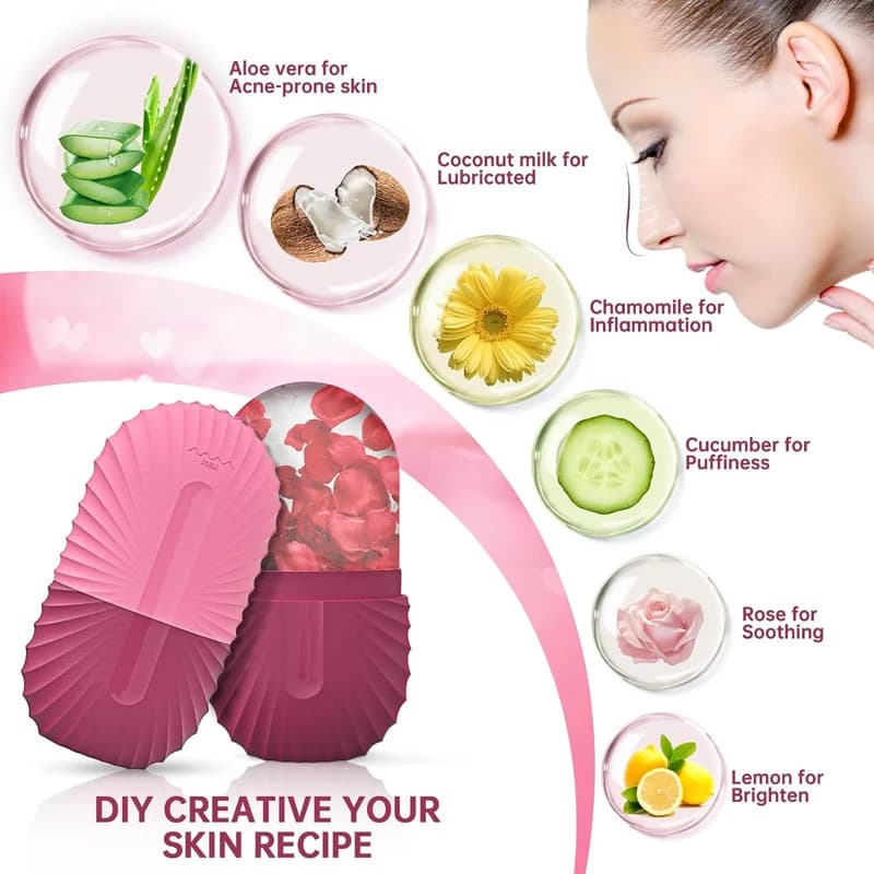 Moule à glaçons en silicone pour massage facial