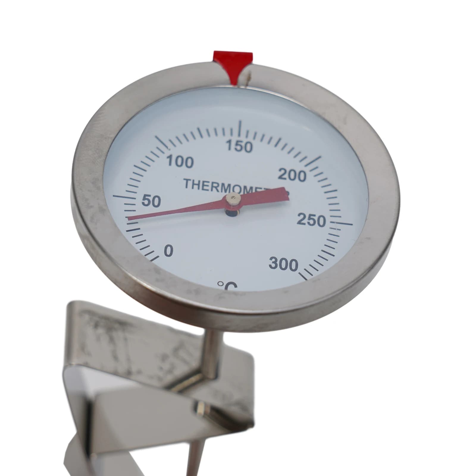 Thermomètre de cuisson en acier inoxydable avec pince pour friture