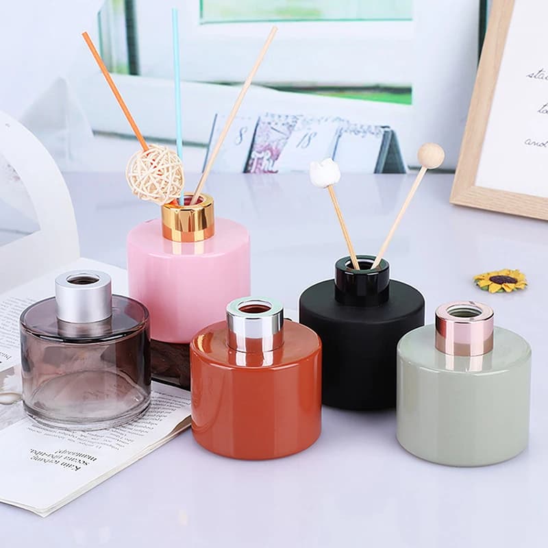 Bouteille vide en verre d'aromathérapie de 150ml, diffuseur de parfum en rotin pour l'intérieur de la voiture, diffuseur de parfum pour la décoration du véhicule