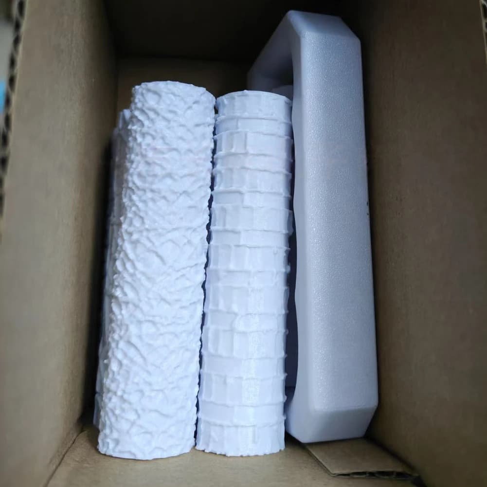 Ensemble de rouleaux texturés blancs, 9 pièces, avec poignée ergonomique, pour la mise en forme de l'argile, la création de modèles miniatures et les effets de pierre murale DIY