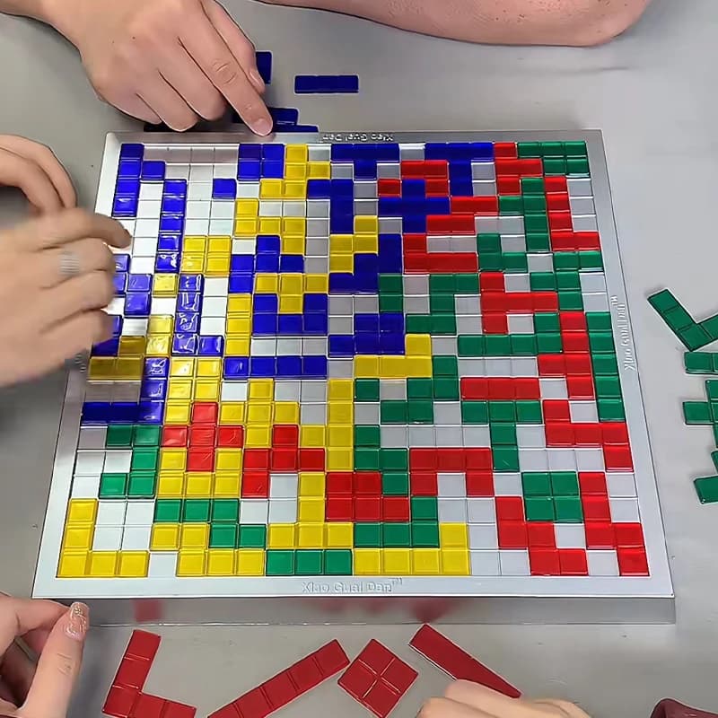 Jeu de société de stratégie pour enfants, jouets éducatifs, jeu de carrés colorés, facile à jouer pour enfants, fête de famille, jeux d'intérieur, Puzzle cadeau