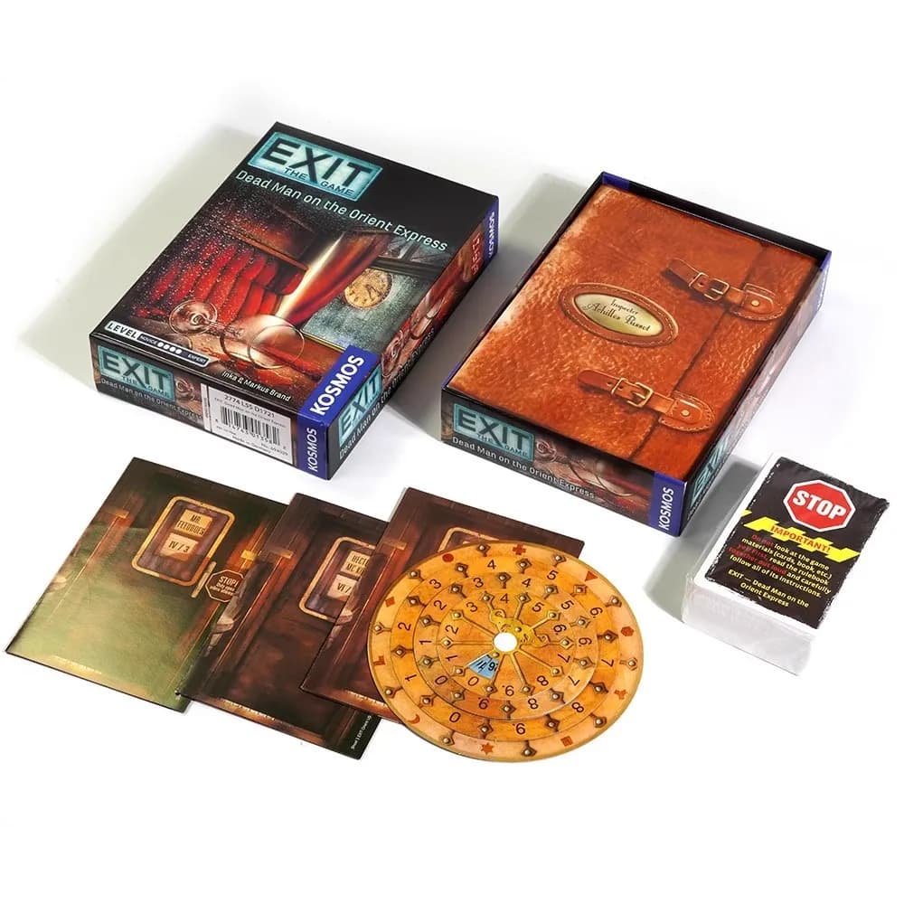 EXIT : Dead Man on the Orient Express, jeu de cartes de résolution mystère, jeux familiaux pour la nuit des jeux, jeux de soirée pour adultes et enfants