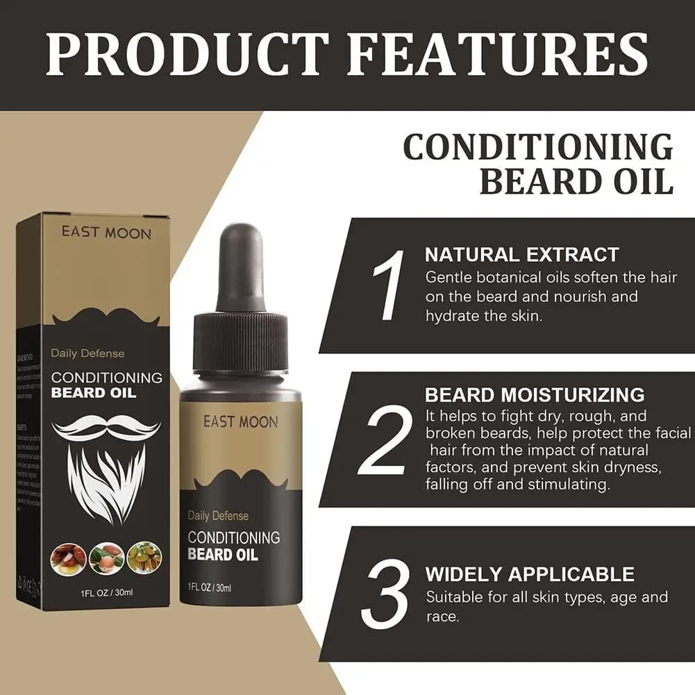 30ml huile de croissance de barbe sérum pour hommes croissance de barbe et toilettage adoucir renforcer le style huile de barbe nourrir huile de soin de barbe