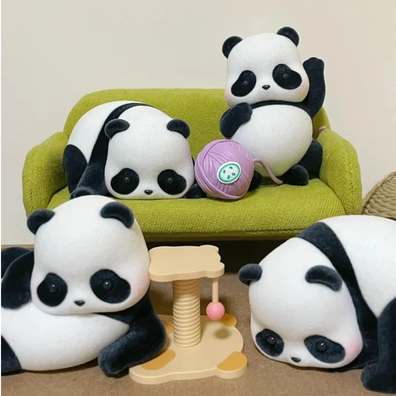 Panda Roll Pandas – boîte aveugle originale série chat, ornements, boîte mystère, figurines d'anime, joli modèle Animal, cadeau mignon