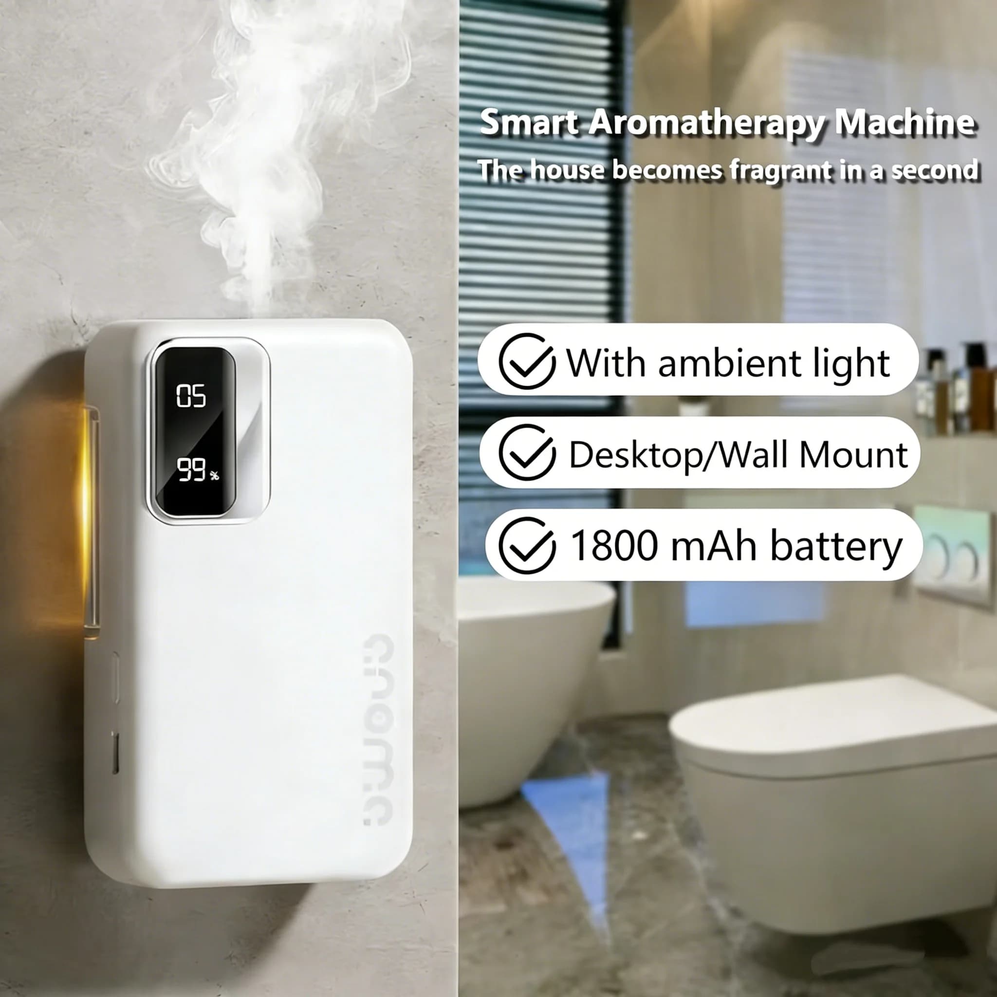 Diffuseur d'aromathérapie automatique intelligent à capteur, pulvérisateur USB de bureau, purificateur d'air, machine à parfum aux huiles essentielles pour la maison et la salle de bain