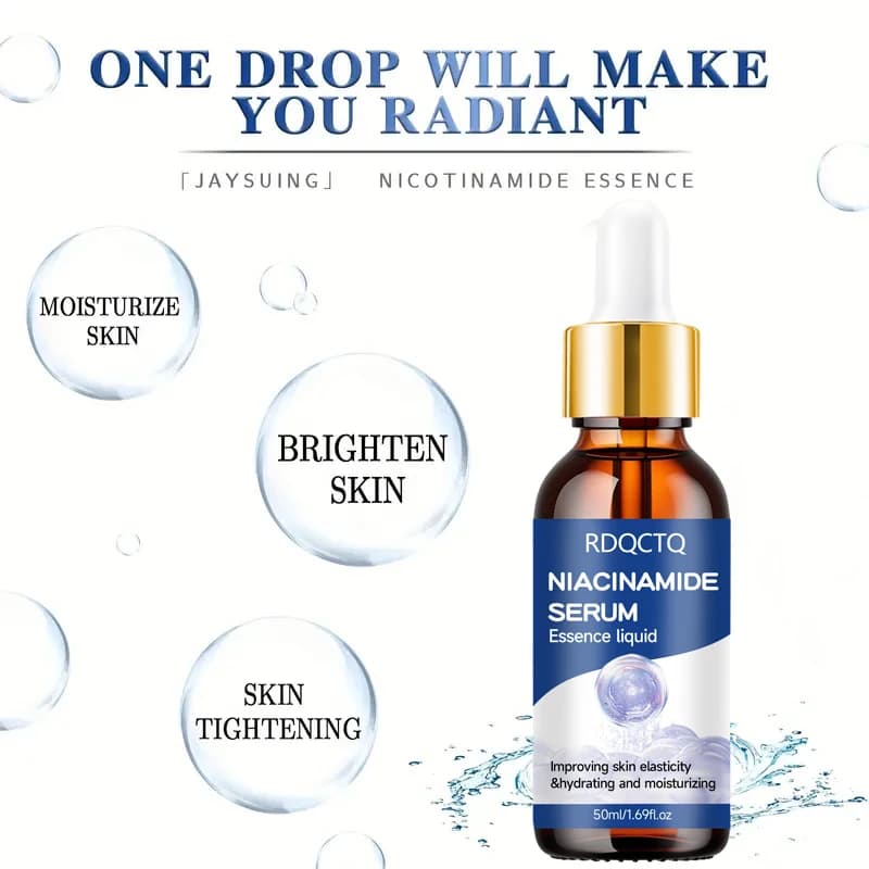 Sérum Niacinamide - Essence hydratante pour le visage pour l'élasticité de la peau, l'hydratation et l'alimentation en profondeur