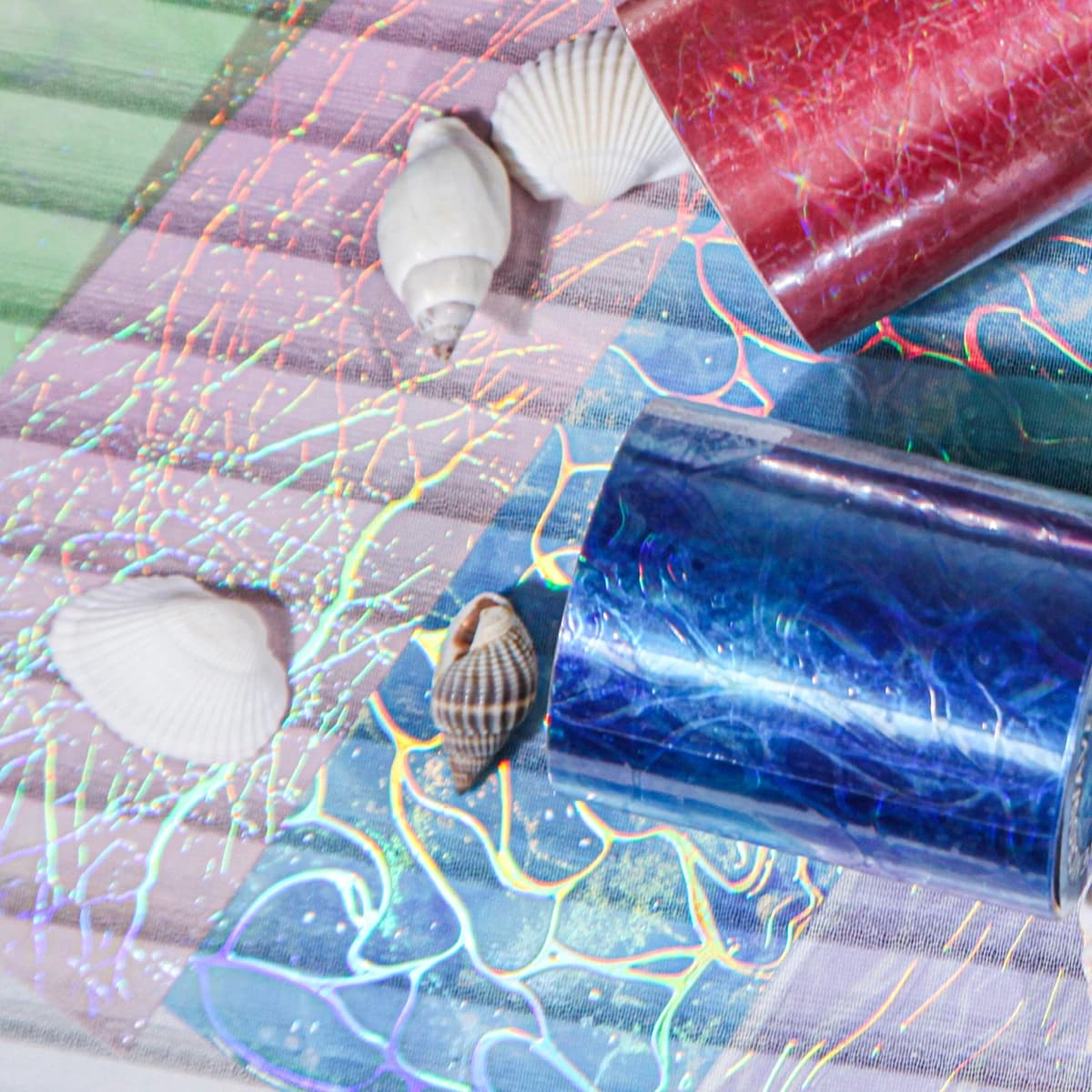 Rouleau de ruban washi UV Beige vagues de mer