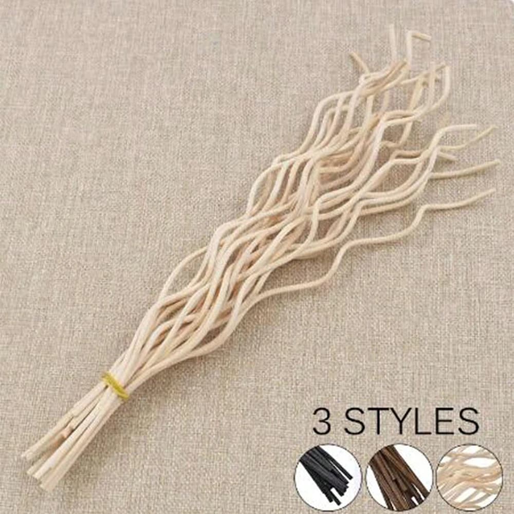 Bâton de diffuseur en rotin ondulé, 20 pièces, bâtons de recharge de diffuseur de parfum, remplacement pour décoration de bureau et de maison