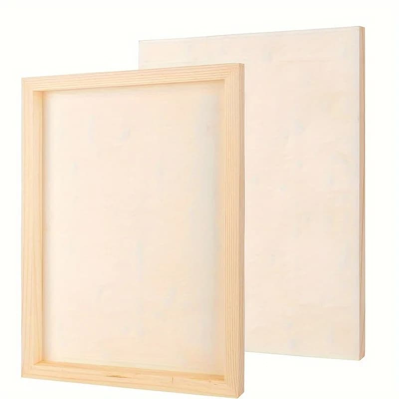 Panneau de panneaux en bois 2 pièces, panneaux rectangulaires en bois pour peinture, versage, utilisation artistique avec huiles, acrylique
