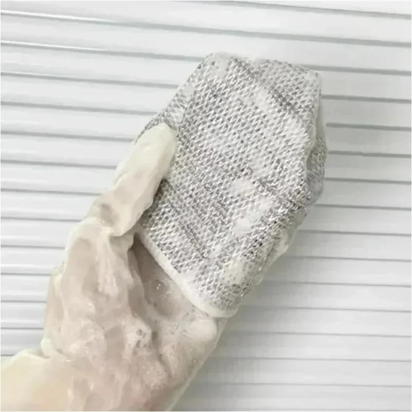 Chiffon de nettoyage épaissi, chiffon de cuisine, chiffon de nettoyage en acier inoxydable, adapté au nettoyage des taches d'huile de cuisine/5 pièces