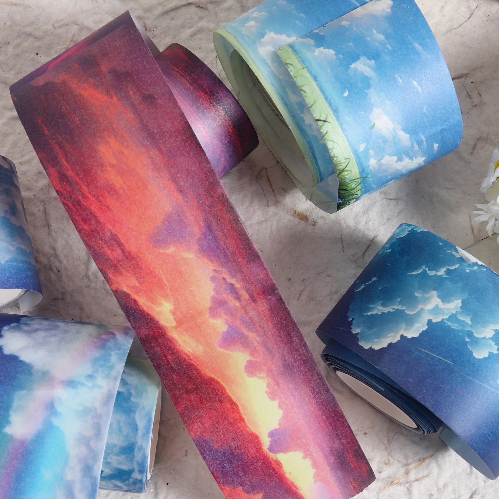 1 rouleau d'autocollants Washi, ruban sur le thème du ciel étoilé, pour l'artisanat d'art, l'artisanat de bricolage, la décoration de collage, les cadres photo et la décoration de cadeaux