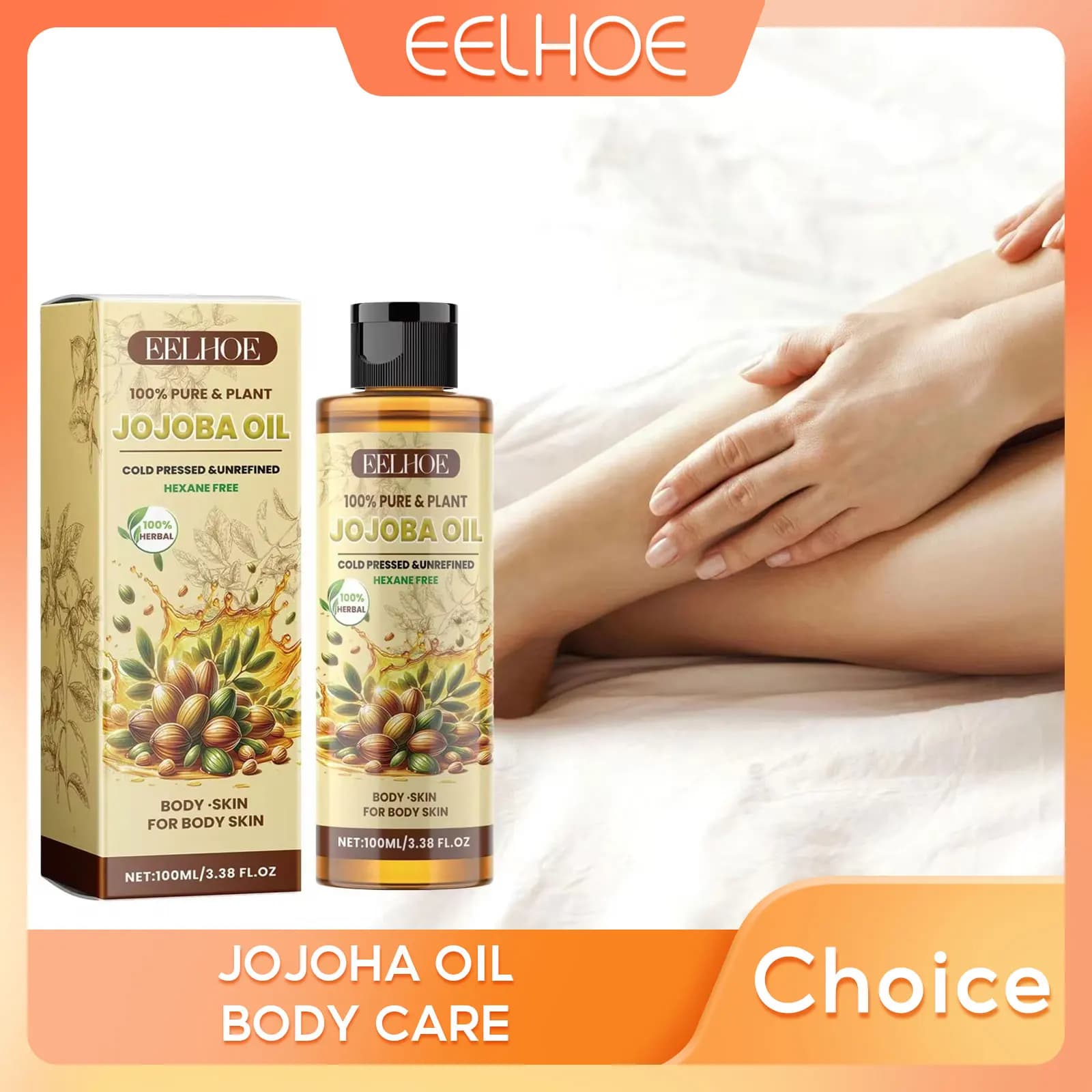 Jojoba huile essentielle naturelle Massage corporel huile hydratante relaxante Anti-séchéité parfum nourrissant produit de soin de la peau