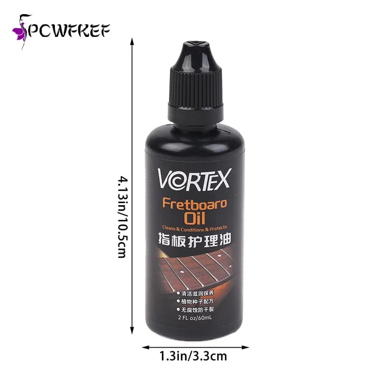 Huile de touche de guitare, huile de citron, nettoyeur de ukulélé basse pour soins de touche, vernis de nettoyage de guitare et liquide de soin d'huile