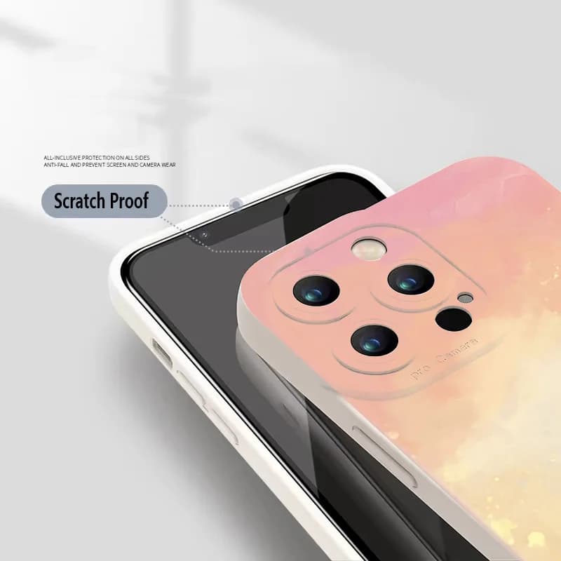Coque de téléphone en Silicone avec peinture à l'huile et nuages, étui souple antichoc pour iPhone 16 Pro Max 15 14 13 12 11 XS X XR 7 8 Plus SE 2022 2020
