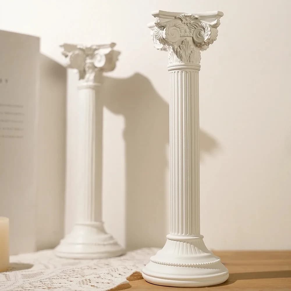 Pilier romain branches grecques ornements colonne classique Statue architecturale Sculpture pour Table de mariage décor de jardin de maison