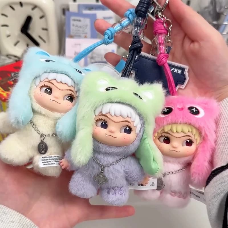 Wakuku sur un rouleau série vinyle peluche poupée boîte aveugle Kawaii Wakuku V3 pendentif Surprise sac décor Anime Figure boîte mystère jouet cadeau