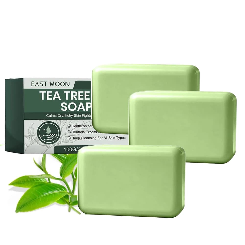 Savon en barre à l'arbre à thé pour le visage et le corps