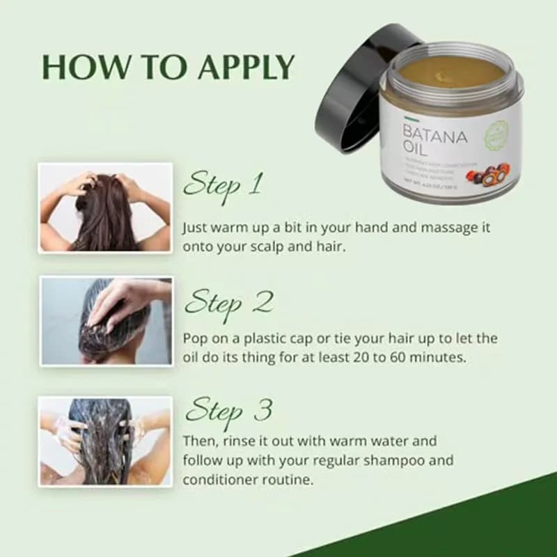 L'huile de Batana brute pour la croissance des cheveux 100 % naturelle peut empêcher la perte de cheveux dans les hommes et les femmes augmentent l'épaisseur et la douceur des cheveux