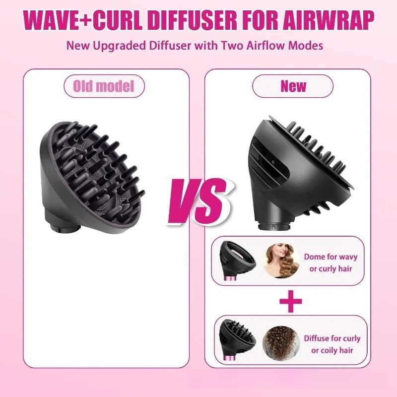Diffuseur pour ondulations et boucles pour Dyson Airwrap HS01 HS05 HS08, deux modes de flux d'air ou de diffusion, accessoire diffuseur pour cheveux